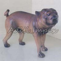 Handicraft Leather Boxer Dog Sculpture