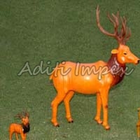 Handicraft Leather Deer Sculpture