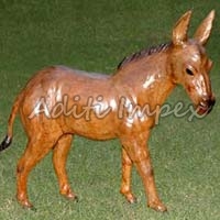Handicraft Leather Donkey Sculpture
