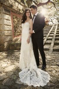 Lavish Satin sheath wedding dress