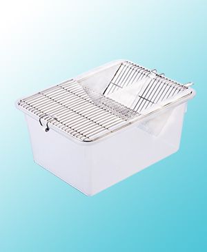 ANIMAL CAGE, PP/ STAINLESS STEEL