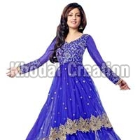 Beautiful blue Colored  Anarkali Suit