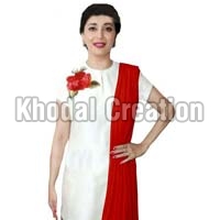 Wonderful Red Colored Embroidered  Straight Suit