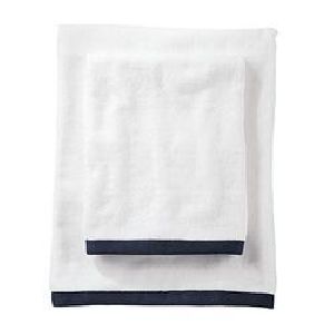 Black Border White Bath Towels
