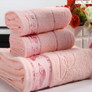 Pink Cotton Hotel Towels