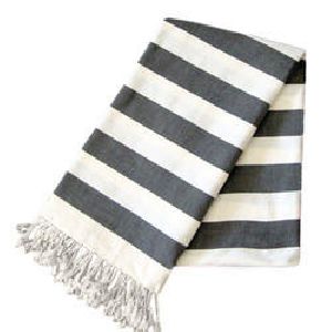 Black & White Bold Striped Bath Towels