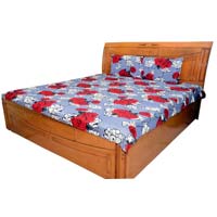 Printed Pure Cotton Double Bed Sheet