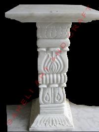 white marble pillar