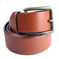 Mens Dot Brown Self Leather Belt