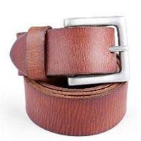 Mens Wrinkle Brown Self Leather Belt