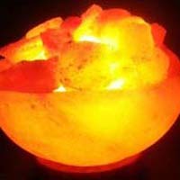Himalayan Crystal Fire Bowl Salt Lamp