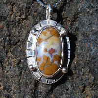 Jasper Pendant - Sterling Silver Necklace - Artisan Jewelry
