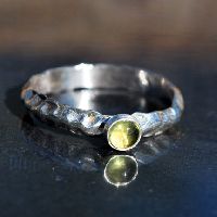 Peridot Ring - Green Gemstone Ring