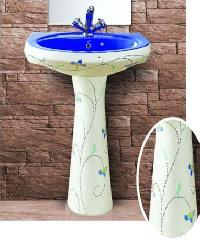 Designer Vitrosa Pedestal Wash Basin