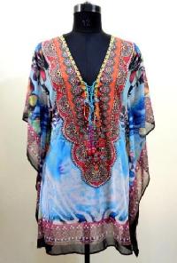 Indibala Collections Polyster Georgette Short Long Kaftan, Gender : Female