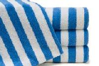 striped pool towels