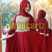 maroon islamic dress