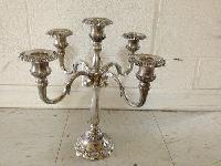 Silver Plated 5 Arm Candle Holder