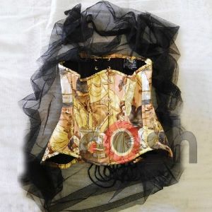 Printed Double Steel Boned Corset