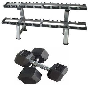 Tier Rack and Dumbbell Set