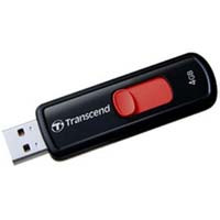Transcend JetFlash 500 4 GB Pen Drive Red