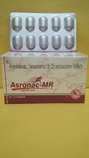 Aceclofenac Paracetamol & Chlorozoxazone Tablets
