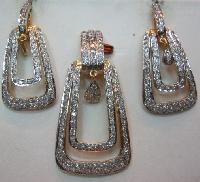 american diamond pendant sets