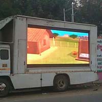 Led video van , mobile van, hydraulic led video van provider on rental