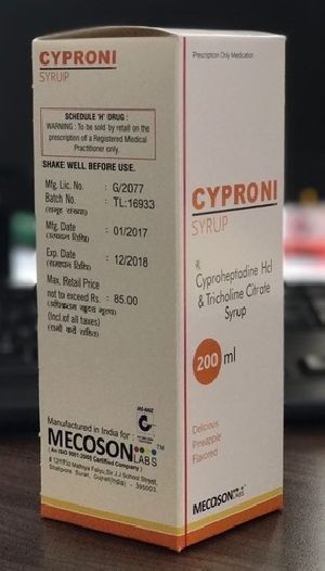2 mg Cyproheptadine