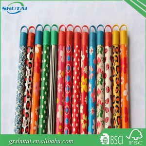 PVC Coated Wood Broom Stick With Italain Screw/thread