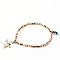 4mm gold plated ball bead bracelet