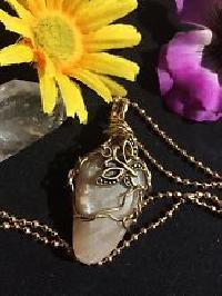 Moonstone Hand Wire Wrapped Healing Pendant