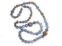 Blue rutilated quartz necklace