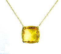 citrine necklace yellow gold
