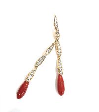 Coral drop earrings