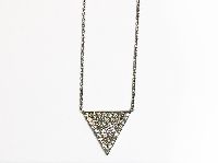Diamond triangle necklace