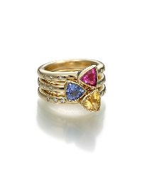 Stackable sapphire rings