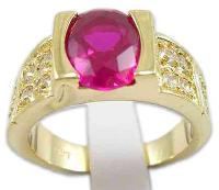 White Gold Gemstone Rings - Gr 003