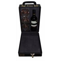 Leather Wine and Glass Gift Boxes