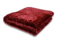 Mink Single Bed Floral Embossed Maroon Blanket