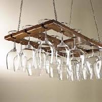 Hanging wine glass rack