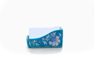 Blue Pottery Card Holder