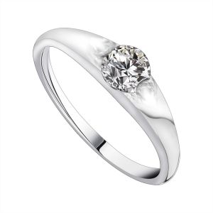 Cute Titanium Wedding Rings Inlaid Zircon