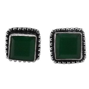 Green Onyx Gemstone Earring
