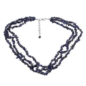 Iolite Gemstone Chips Necklace