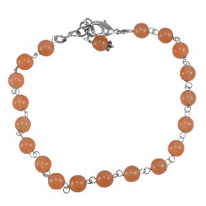 Orange Quartz Gemstone Bracelet