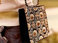 embroidered purse