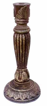 Carved Wood Candle Stands Exporters WCS - 1