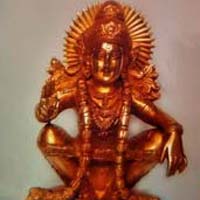 radha krishana brass statue
