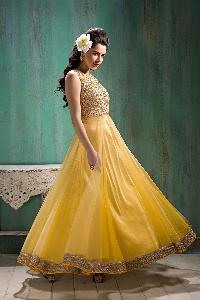 Patel Marketers  Royal yellow soft net desiner salwar suit pm-23